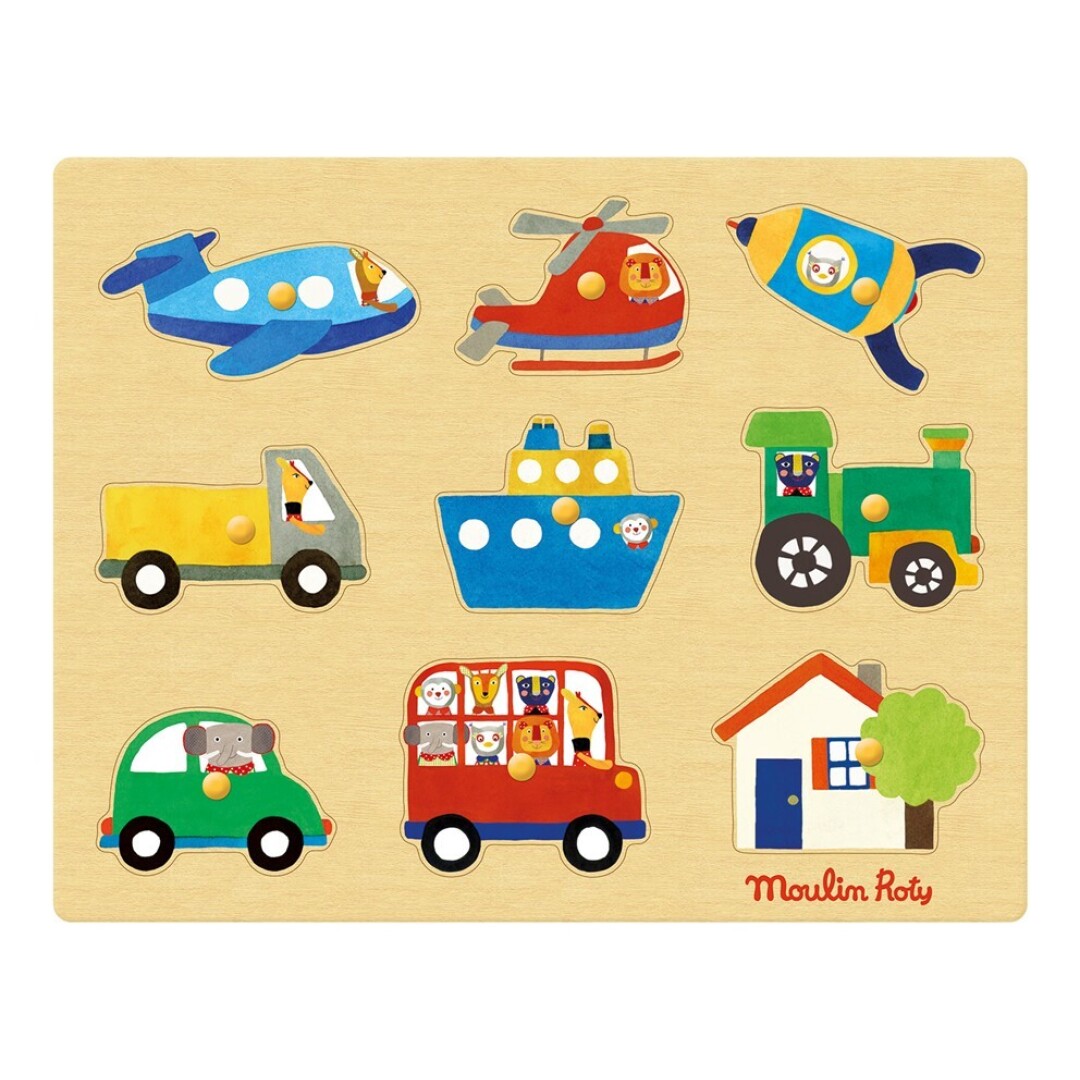 Puzle de madera los transportes