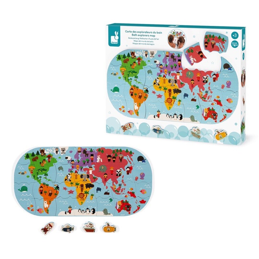 Puzzle baño mapa mundi 04719