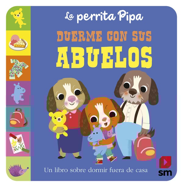 La perrita Pipa duerme con sus abuelos